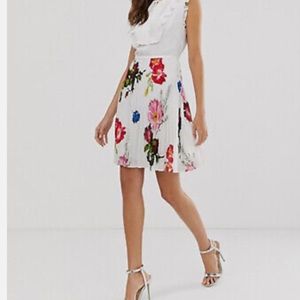 Beautiful Ted baker Berry Sundae Tie Neck MIDI dress (2)